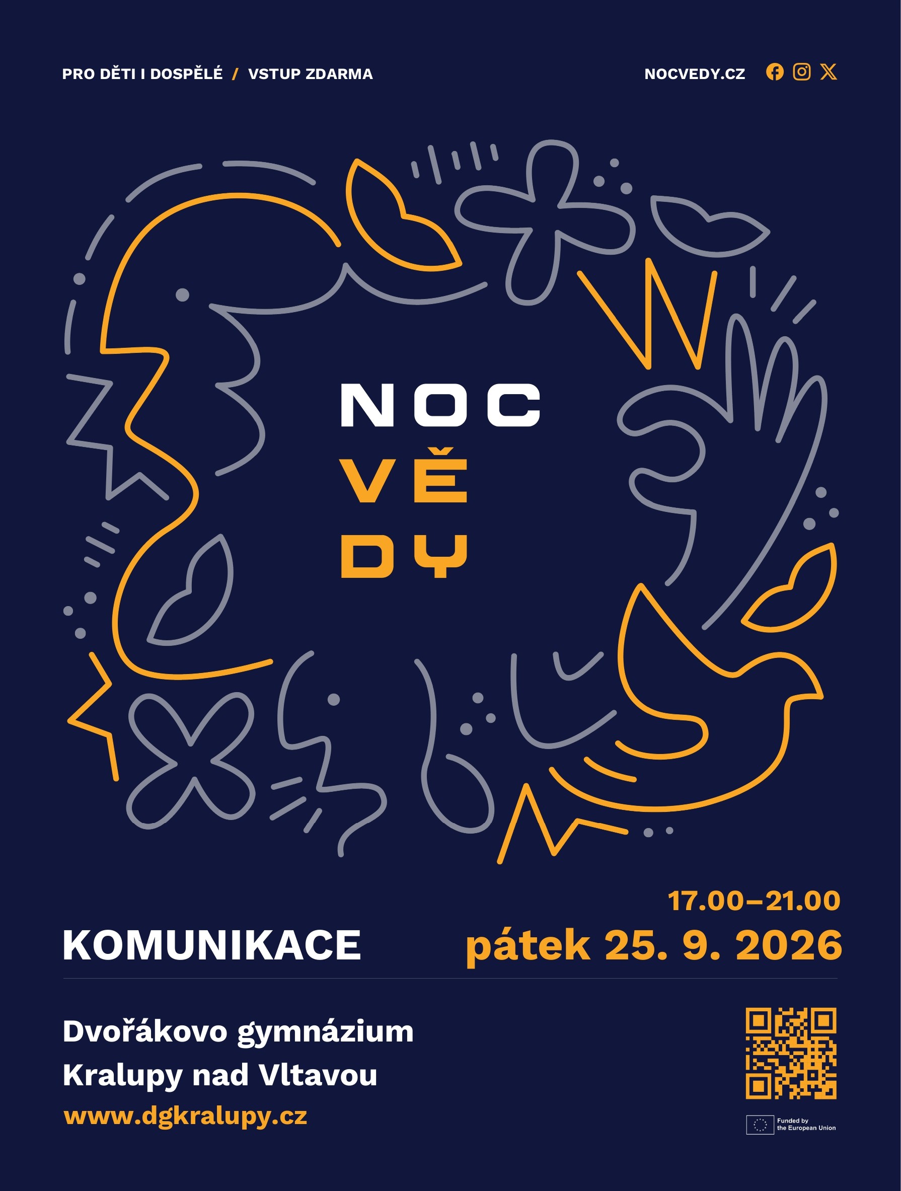 Noc vědců 2026 - pátek 25. 9. od 17 do 21 hod
