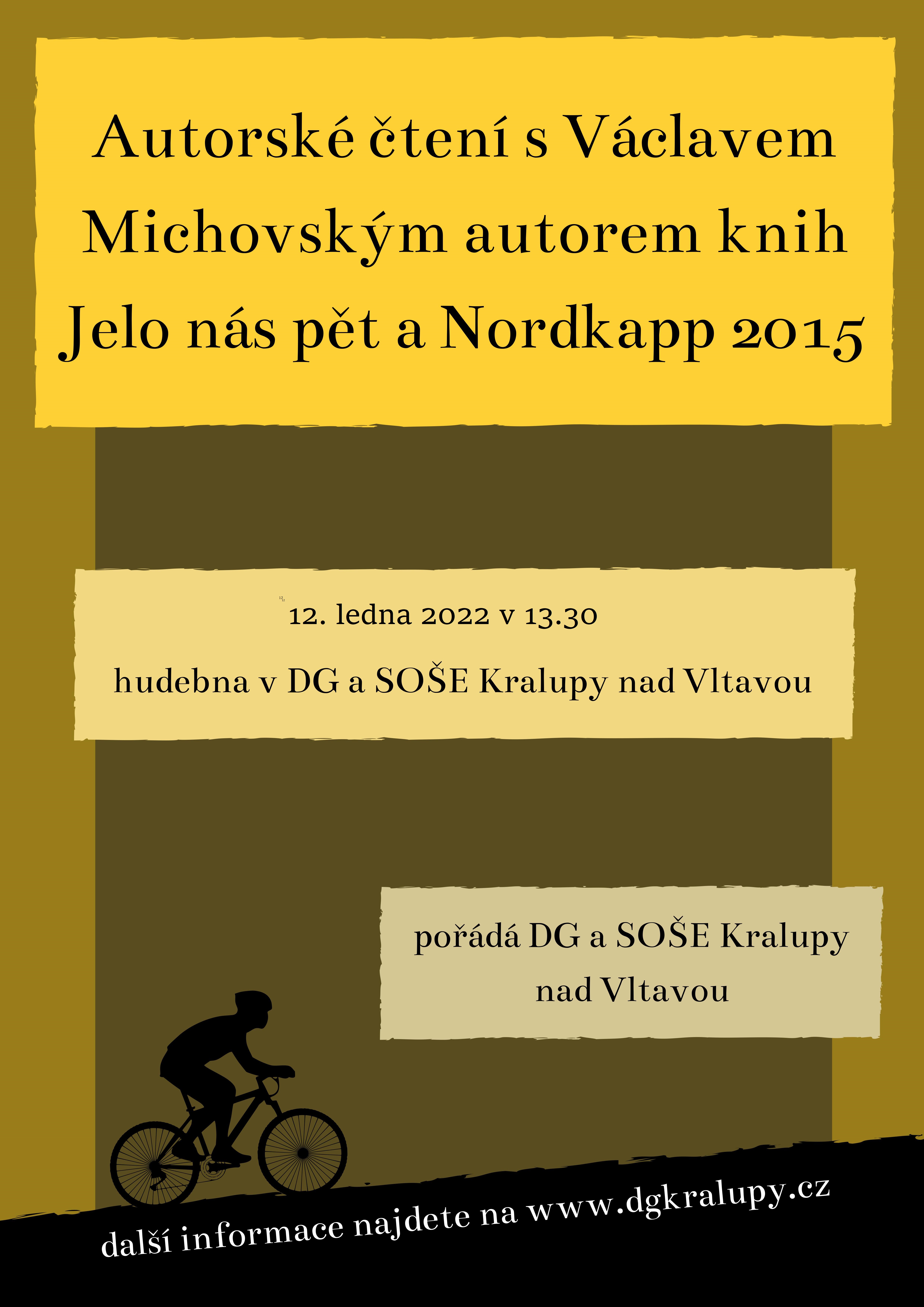 Druhé čtení s autory: Václav Michovský - středa 12. ledna 2022 od 13:30