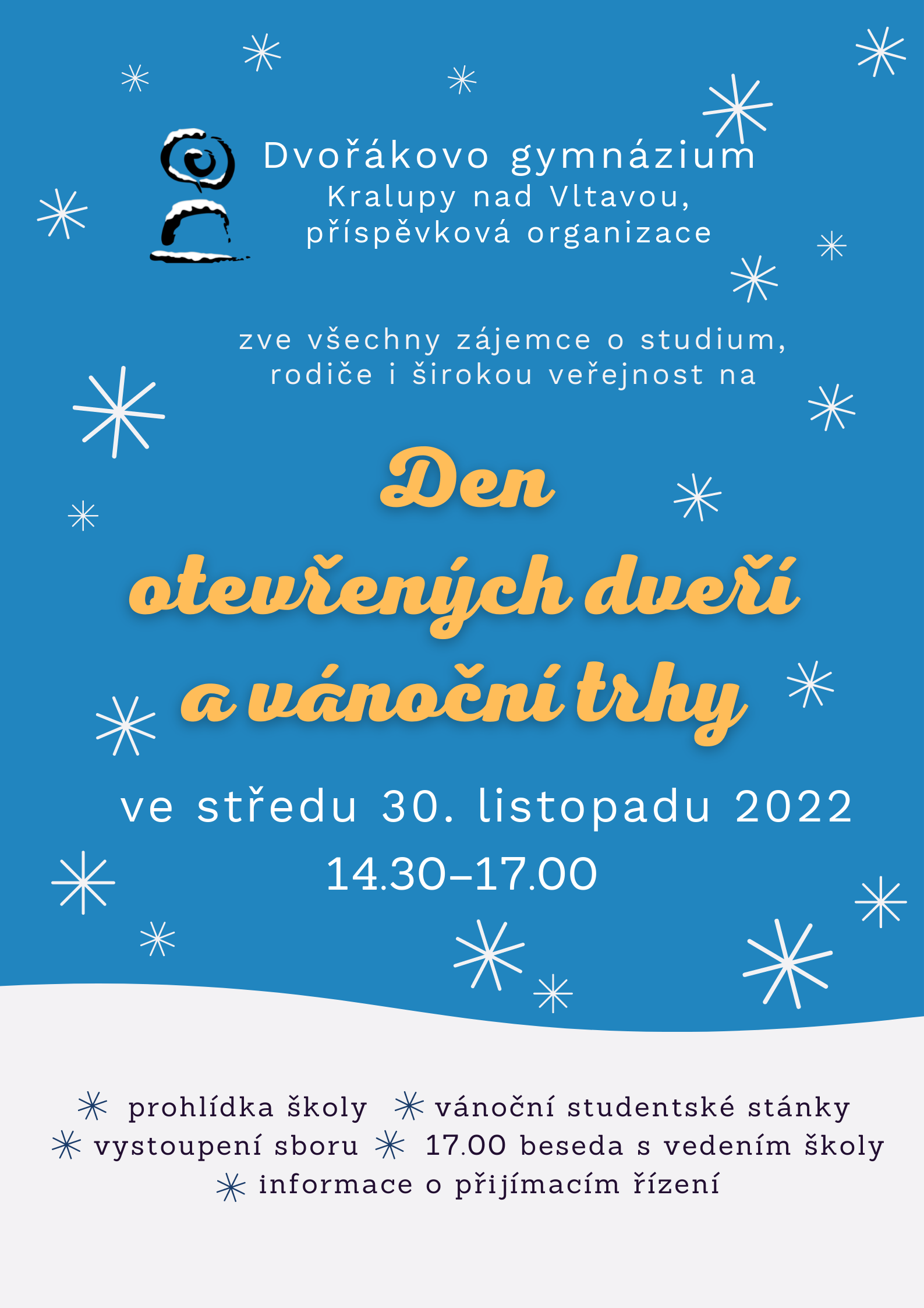 Den otevřených dveří a vánoční trhy 2022