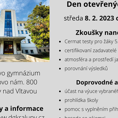 Přijímací zkoušky nanečisto 2023
