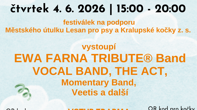 FESTIVÁLEK ÚTULEK 3. ročník - čtvrtek 4. 6. od 15:00 do 20:00