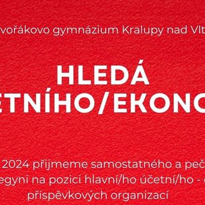 Hledáme hlavní/ho účetní/ho - ekonoma
