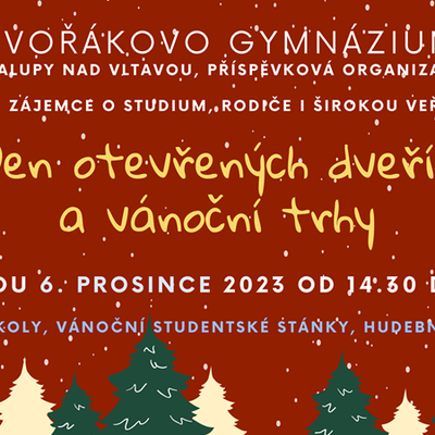 Den otevřených dveří a vánoční trhy 2023